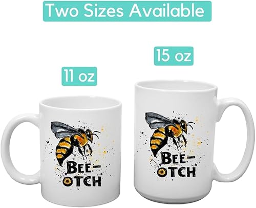 Miniatura 6 de Bee-otch Bumble Bee Funny 11oz Coffee Cup