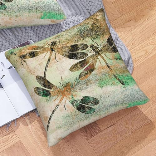 Housse de coussin libellule lot de 2 pour décorer un salon nature