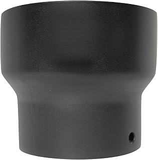 Black Stove Pipe - 125mm (5inch) Vitreous Enamel Continental Stove Adaptor 12 Year Warranty