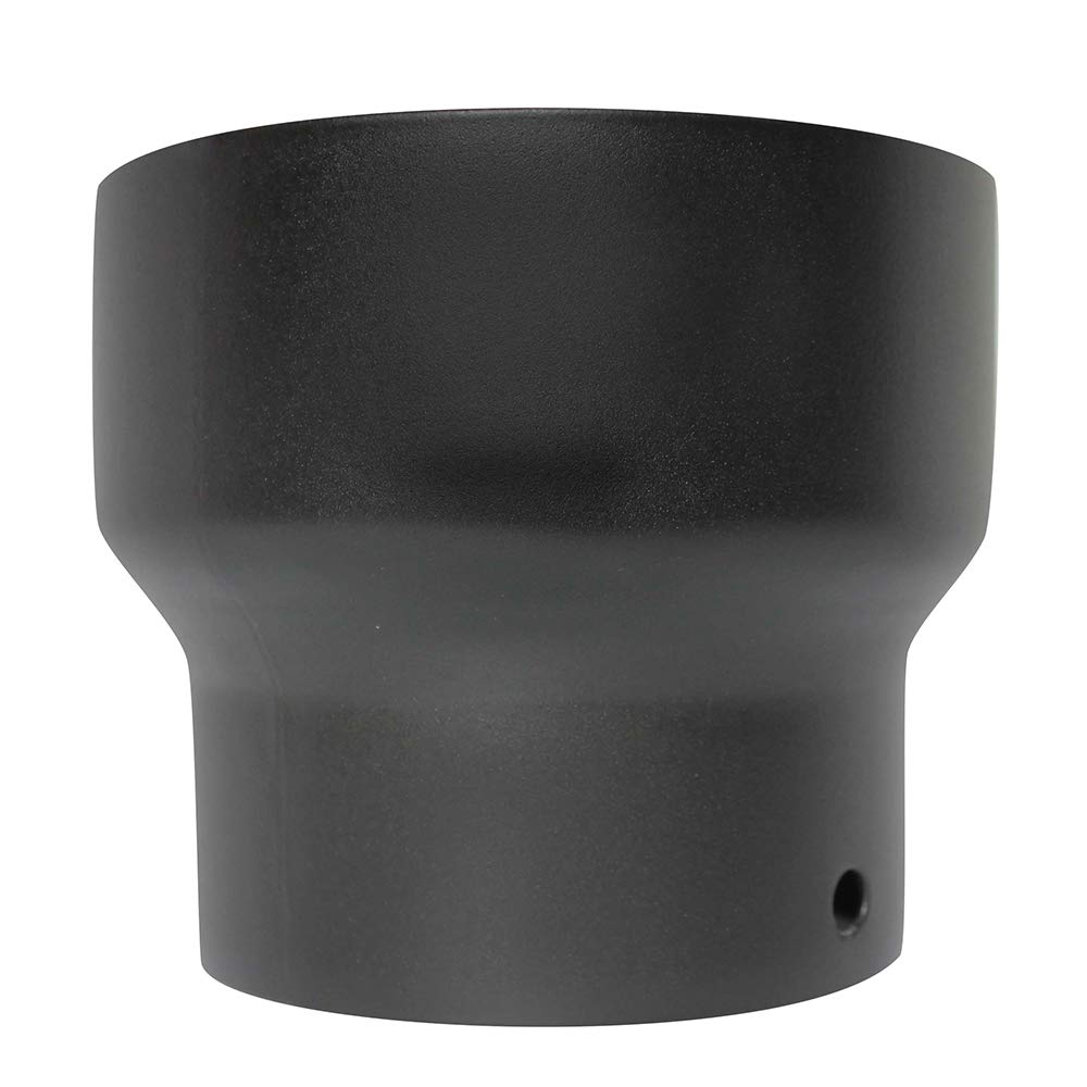 Black Stove Pipe - 125mm (5inch) Vitreous Enamel Continental Stove Adaptor 12 Year Warranty