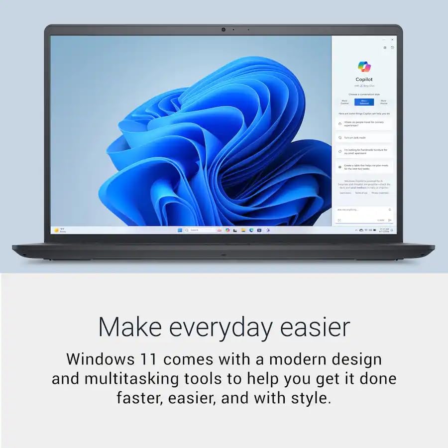 Image of Dell 15.6 Touchscreen Laptop, Intel Core Ultra 7 255U (12-Core, 5.2 GHz), 16 GB DDR5 RAM, 1 TB SSD, 15.6 inch FHD 220 Nits Display, Copilot AI, Bluetooth 5.4, Backlit KB, Wi-Fi 6E, Windows 11 Pro