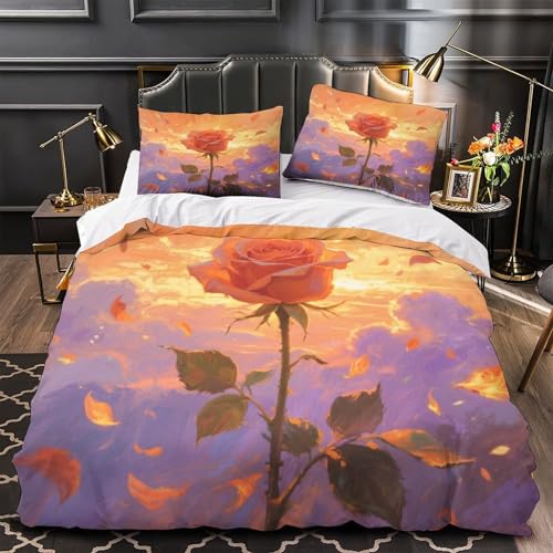 Parure de lit rose avec fermeture éclair cachée pour grand lit