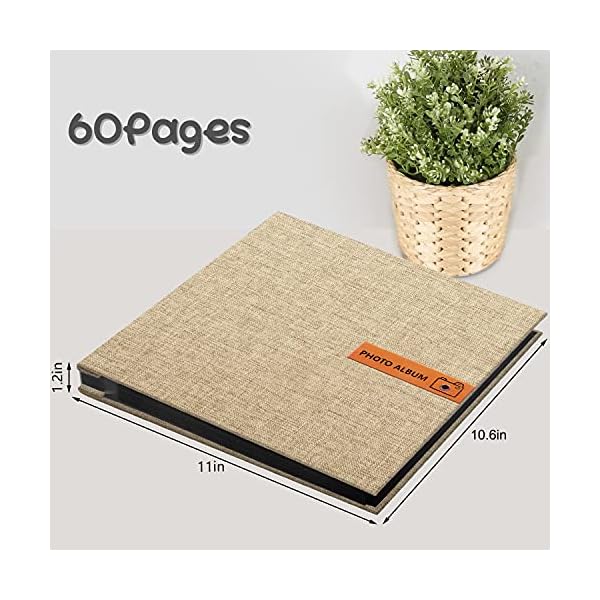 Fotoalben Selbstklebend, Adkwse Fotoalbum zum Selbstgestalten, Album Fotobücher DIY Scrapbook Groß mit 60 Schwarz Seiten… – Bild 4
