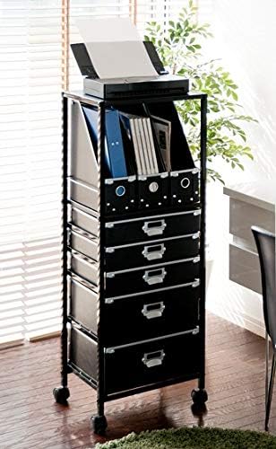 Amazon Co Jp カラーボックス 収納ケース おしゃれ 収納ボックス 書類棚 レターケース シンプル モダン 整理棚 収納 引き出し キャスター付き デスクワゴン サイドワゴン デスクキャビネット マルチステーブラック 文房具 オフィス用品