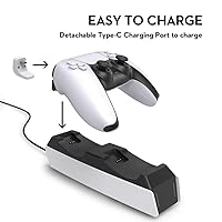 Vista 5 de PS5 Controller Charger Station, PS5 Charging Station with Fast Charging 2nd Generation Compatible with Sony Playstation 5 DualSense Controller