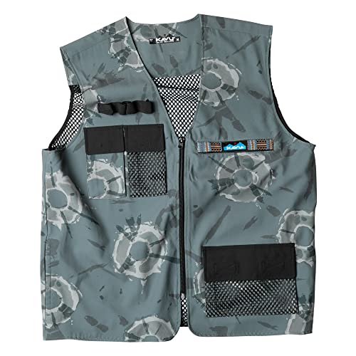 KAVU All Nighter Quick Dry Vest - Mesh Lined Hunting Fishing Camping Jacket - Graphite Tie Dye - XS/S
