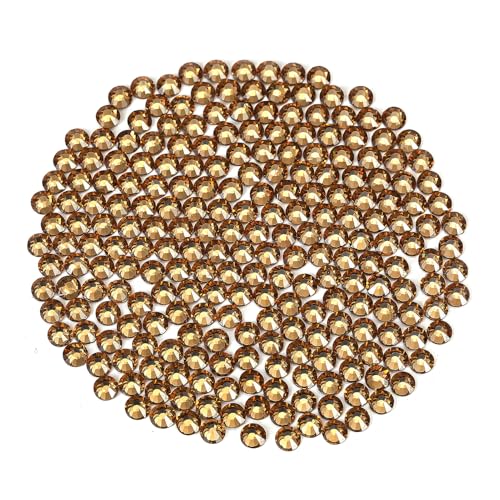 Image of Novani 1440pcs Flat Back Rhinestones Glass Stones Round Non Hotfix Gems for Crafts SS12 1440pcs Topaz