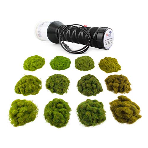 War World Scenics Pro Grass Micro Static Grass Applicator Four Seasons Grass Kit – Railway Modelling Model Railroad Diorama Scenery Electrostatic Flock Landscaping Gauge Scale