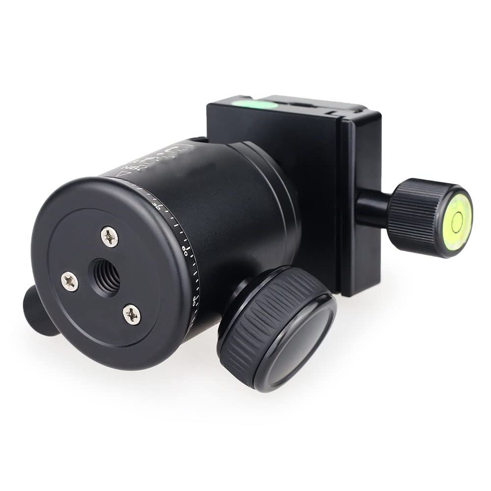 KBREE Accessori per Fotocamera Testa per treppiede Testa a Sfera per treppiede panoramica Testa a Sfera anodizzata CNC per Fotocamera DSLR Piastra a sgancio rapido Extra