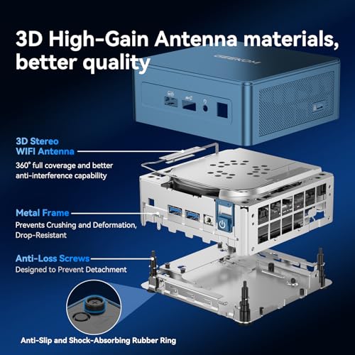 Image of GEEKOM Hign Productivity & Stability IT 13 Mini PC,Intel Ultra 7 356|DDR5 32GB RAM &1TB SSD|Intel Arc GraphicsAI|Wi-Fi 7|Dual 2.5GbE LAN|USB4|8K Display|Windows 11 Pro|for AI,Gaming&Creation