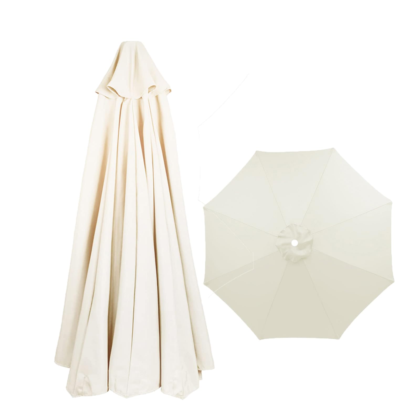 KDQRMVV Replacement Parasol Canopy 3.0m 3.5m/8 Arms garden parasol replacement canopy for cantileve Umbrella(Size:3.0m,Color:White)