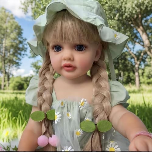 Muñeca Reborn Niña 22 Pulgadas Realista Cuerpo Suave miniatura 2