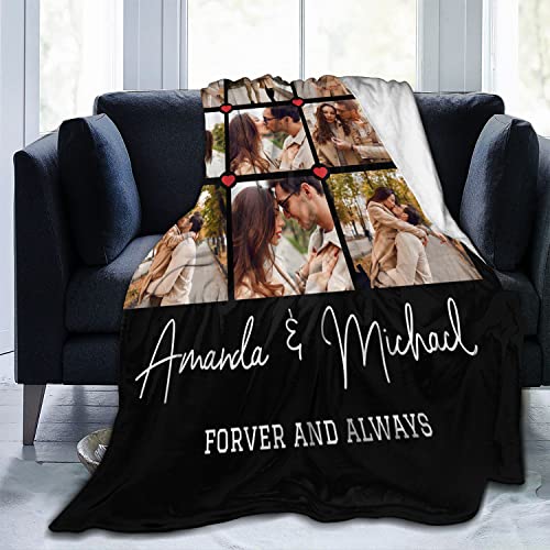 Easycosy personalisierte Decke für Paare - Geschenke für Sie Frauen Benutzerdefinierte Bild ersonalisierte Foto Kuscheldecke für Freundin… – Ansicht 6