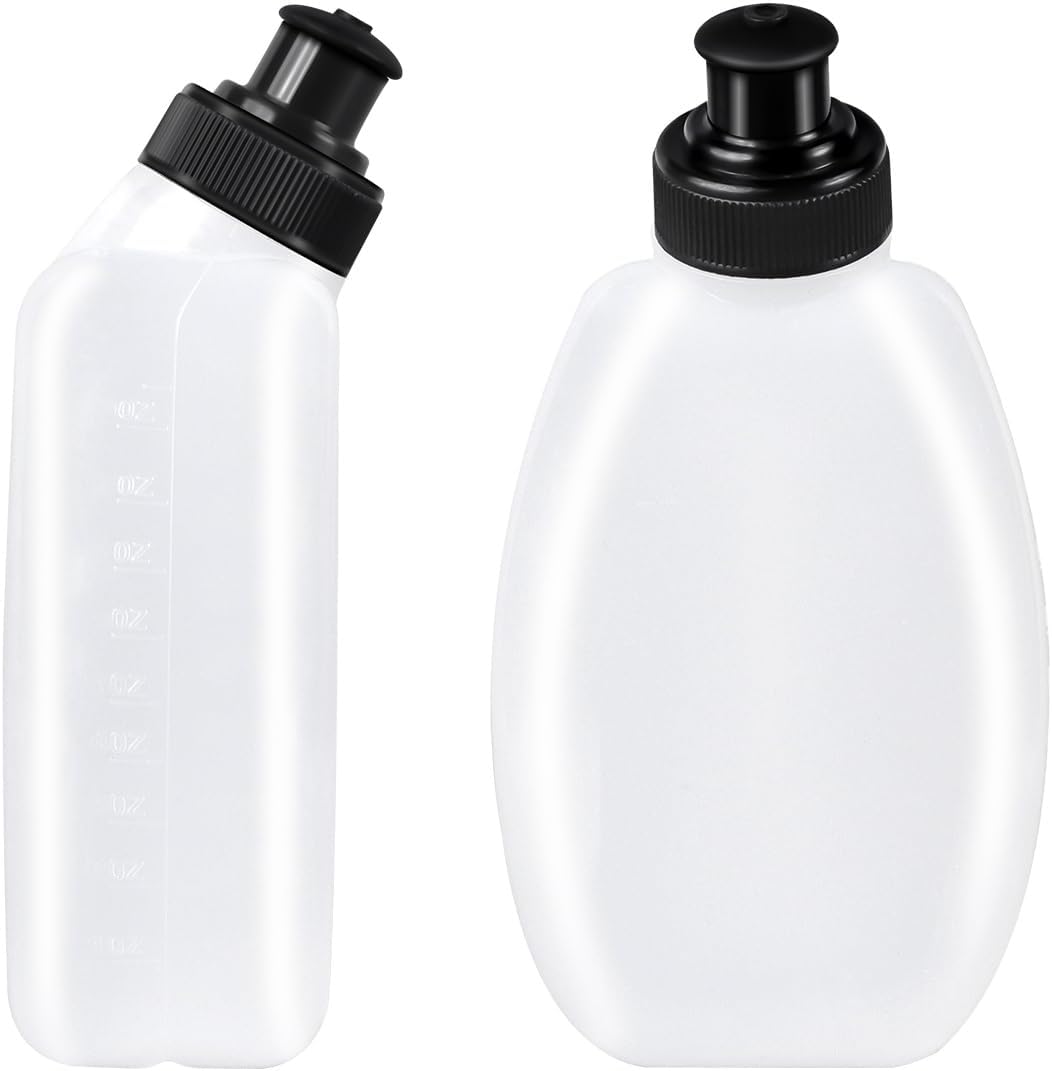 2x10 oz BPA-Free Water Bottles for the Running Hydration Belt , Fuel Belts . Replacement Bottle Set for Marathon, Walking, Hiking, Cycling, Trail, Skiing (2 PACK)