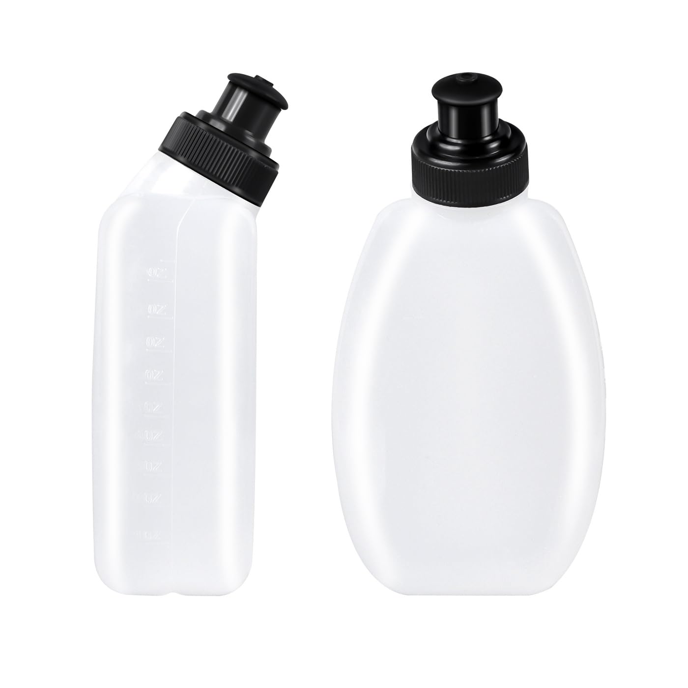 HECHZSO 2x10 oz BPA-Free Water Bottles for the Running Hydration Belt , Fuel Belts . Replacement Bottle Set for Marathon, Walking, Hiking, Cycling, Trail, Skiing (2 PACK)