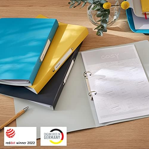 Leitz Cosy 2 Halkalı Klasör , Mavi - Görsel 3