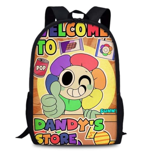 dfjdhegj Dandy 3D World Backpack Large Capacity School Bag for Teens, Boys Girls Rucksack Travel Bag Game Gifts