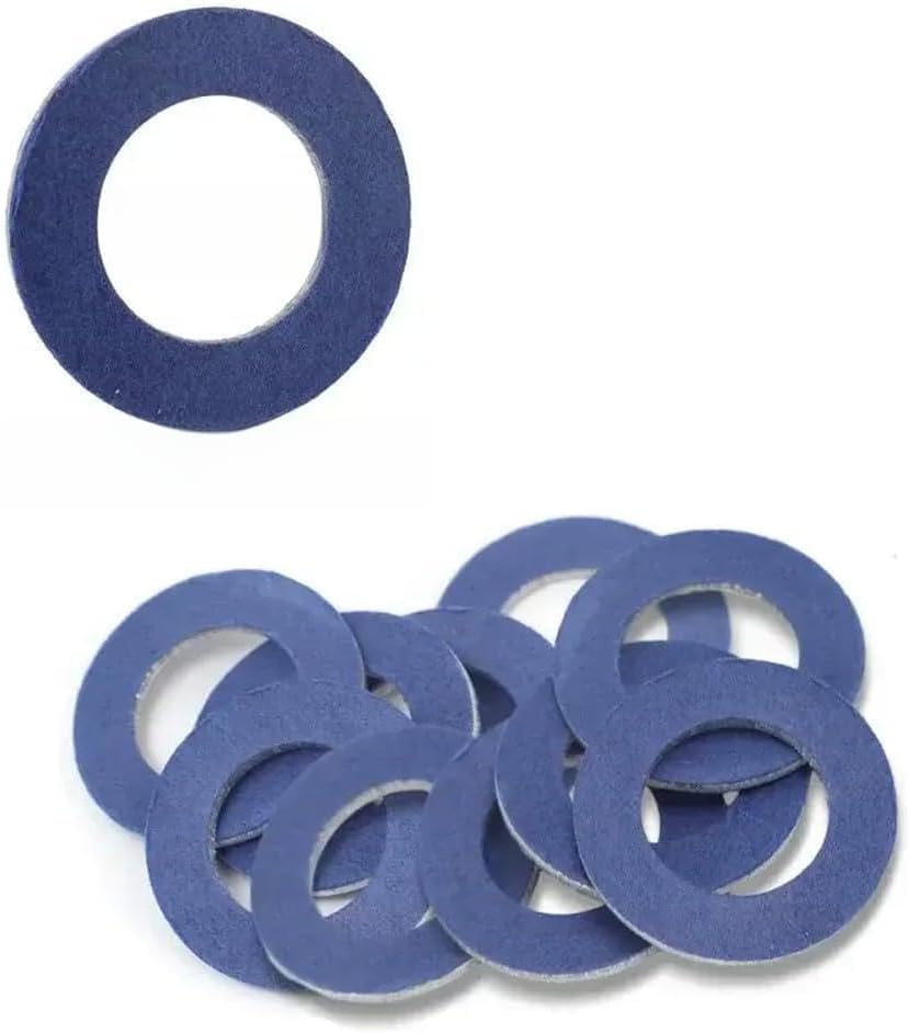 Aluminum Oil Drain Plug Screw Gasket Washer Engine Seal Wear Part Automotive Replacement Accessory Compatible with Various Car Models(100pcs)