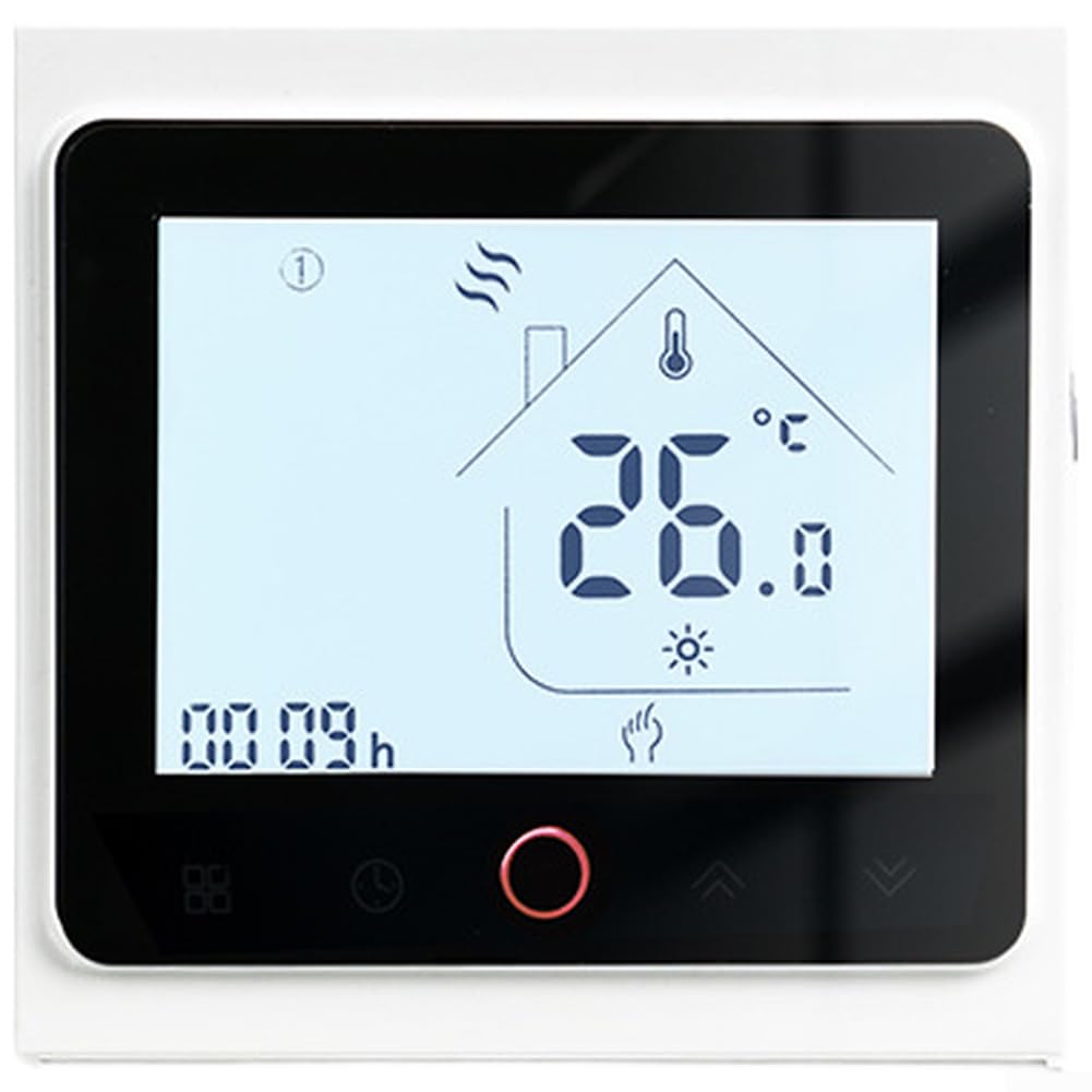 Smart WLAN Thermostat Touchscreen Programmierbar(GBLW，Black/White)