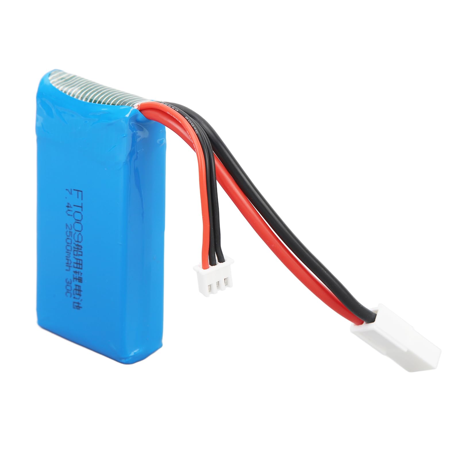Batería de Litio RC de 7,4 V y 2500 mAh de Alta Capacidad para Botes de Control Remoto, batería LiPo Recargable para el lancha rápida Feilun FT009, Compatible con Barcos y Coches