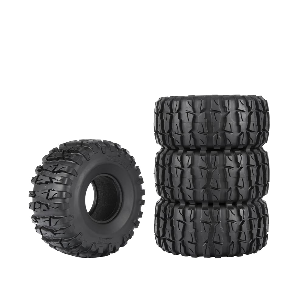 KINGCOO Pneumatici per auto RC, 4 pezzi RC Crawler, cerchi in gomma da 2,2 pollici, per scala 1:10 RC Rock Crawler, parti per Axial SCX10 D90 TF2 RR10 TRX4 TRX6 Tamiya Redcat HSP HPI Kyosho (138 mm-A)
