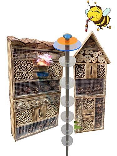 BTV Haus & Garten 2X Bienenhotel, Insektenhotel MIT BIENENTRÄNKE,XXL Bienenstock & Bienenfutterstation für Wildbienen…