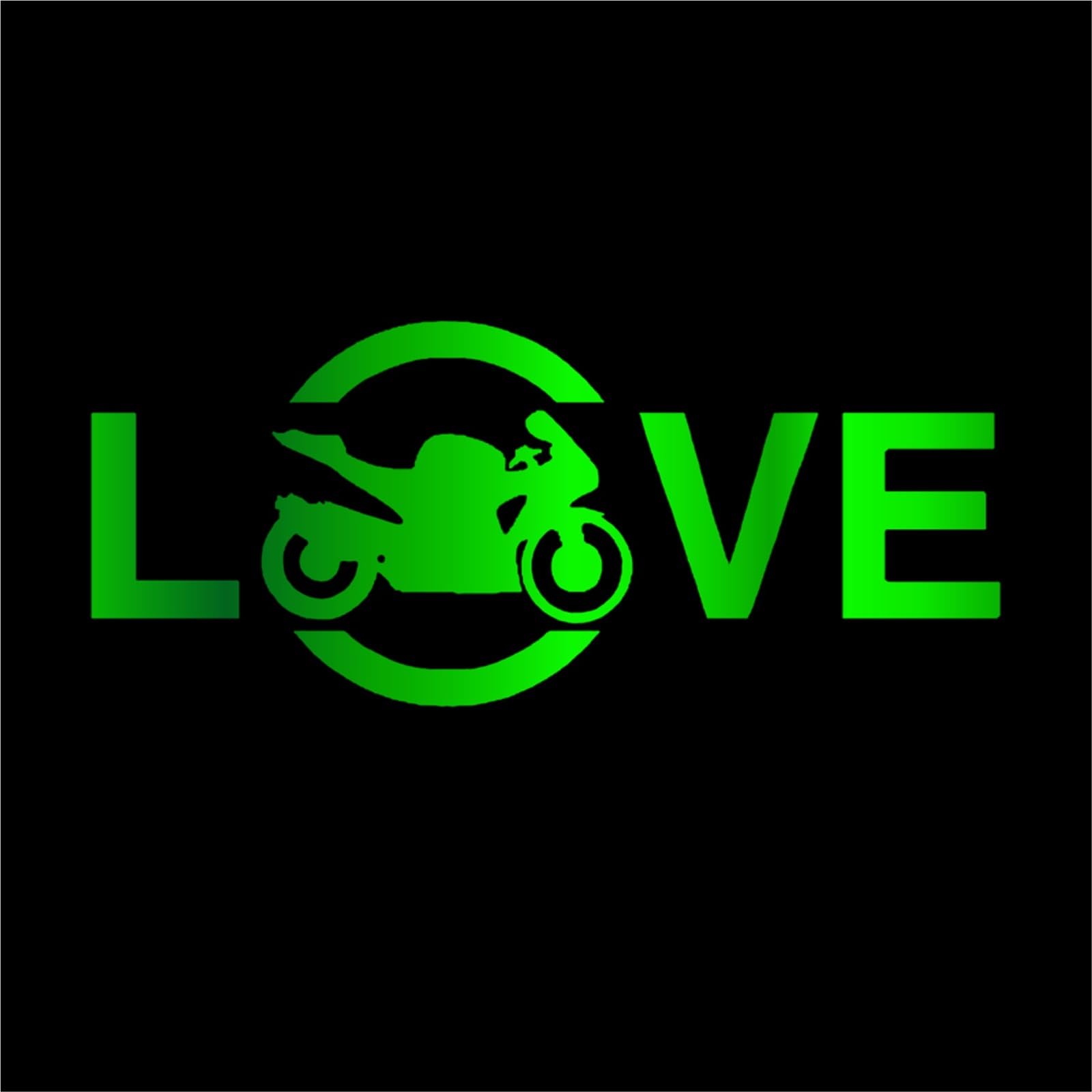 FGLFPXI 16CM*6.8CM Love Motorcycle Car Stickers Fuel Racing Reflective Decoration Decals