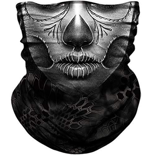 Neck Gaiter Shield Scarf Bandana Face Mask Seamless UV Protection for Motorcycle Cycling Riding Running Headbands