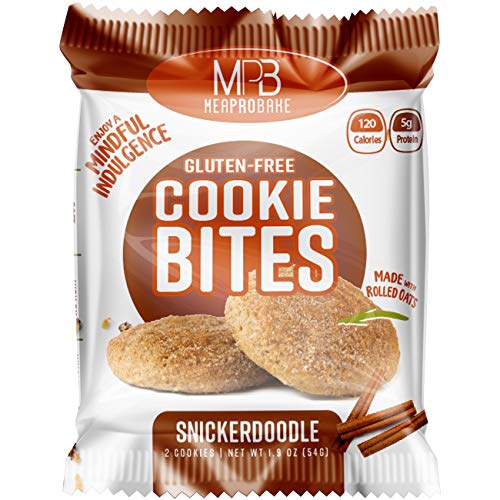 MPB Cookie Bites, Snickerdoodle, Gluten Free, Low Sugar, (Pack of 10) 20 Count