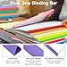 PATIKIL 10Pcs Binding Bars, 15mm Binding Bars Slide Grip 120 Sheets Capacity A4 Size Report Binder Triangle Presentation Binder for Report Cover Resume, Purple