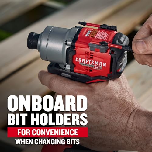 CRAFTSMAN V20 Cordless Brushless Impact Driver Set, 1/4 Impact Driver, Includes 2 Batteries and Charger (CMCF830D2) - image 6