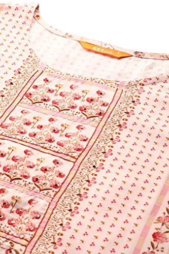 Image of Gerua By Libas Printed Viscose Straight Kurta Suit