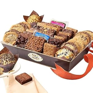 Broadway Basketeers Get Well Soon Bakery Care Package Gift Basket Send Get Well Wishes with an Assortment Brownies and Cookies. Individually Wrapped for Freshness. Perfect for Mom Dad Friends