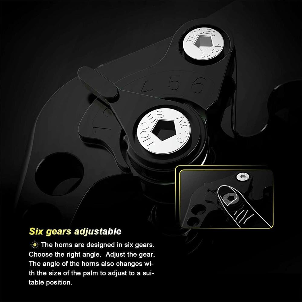 NIUUINMT Leve Freno e Frizione estensibili, Pieghevoli e Regolabili per Suzuki GSX-R 600 1997-2003 GSX-R 750 1996-2003 GSX-R 1000 2001-2004 Ricambi per Freno e Frizione per Moto