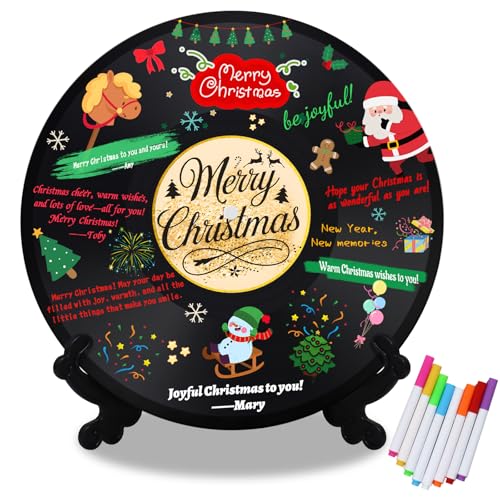 DEMIUKO Weihnachts Tischdeko Vinyl Schallplatte Gästebuch Party Deko...