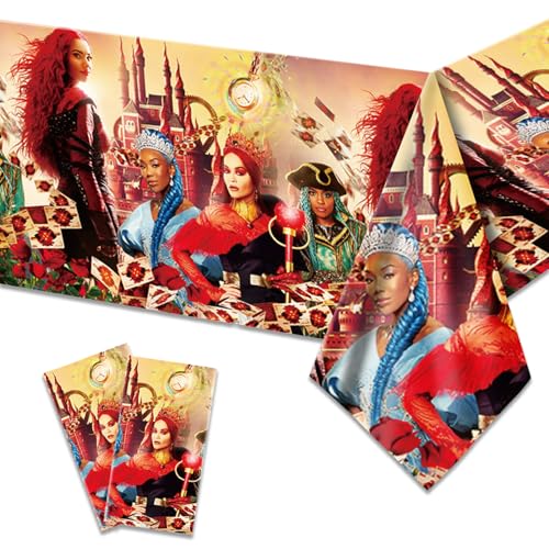 Omto SDD221 2Pcs Descendant Tablecloth Disposable Tablecover Birthday Party Supplies And Decorations cover
