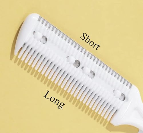 Alazco Combo Set, White Plastic Personal Double Edge Razor Comb Hair Beard Bikini Trimmer And Mini 3-Razor Black Plastic Manual Trimming Comes With 12 Extra Blades #TOP4