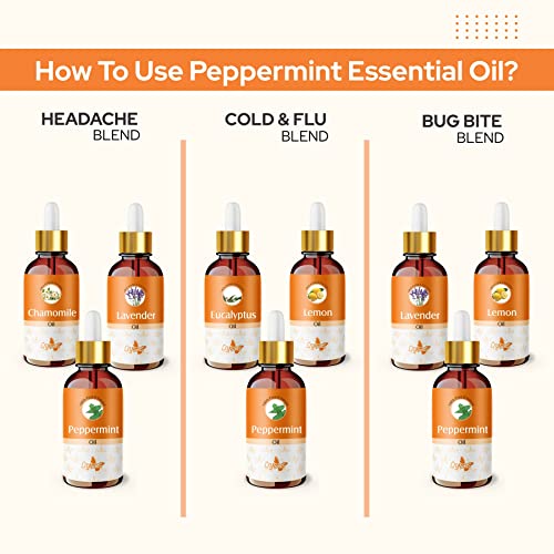 Image of Crysalis Peppermint Oil 15 ml (0.51 fl oz) - Fresh Minty Aromatic Oil for Soap Making, Haircare & DIY Blends