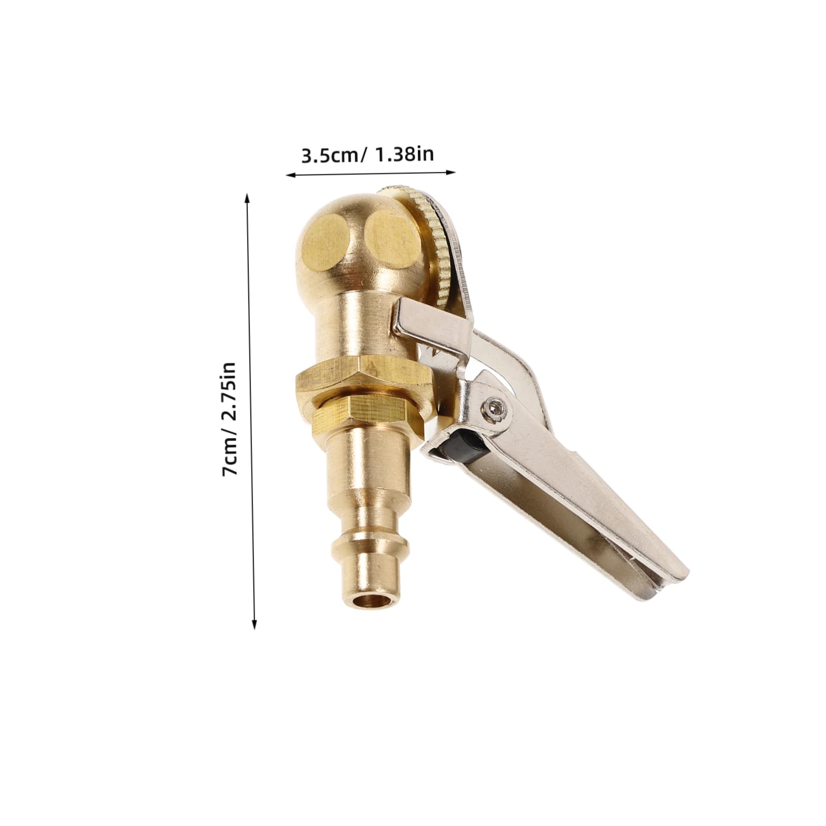 FUNOMOCYA Brass Tire Chuck Conversion Adapter 2pcs Inflatable Air Chuck Quick Connect Air Compressor Attachments for Vehicle