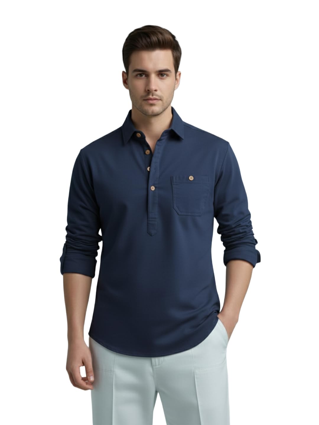 indirae Short Kurta for Men and Boys. (IN87)-picture-31