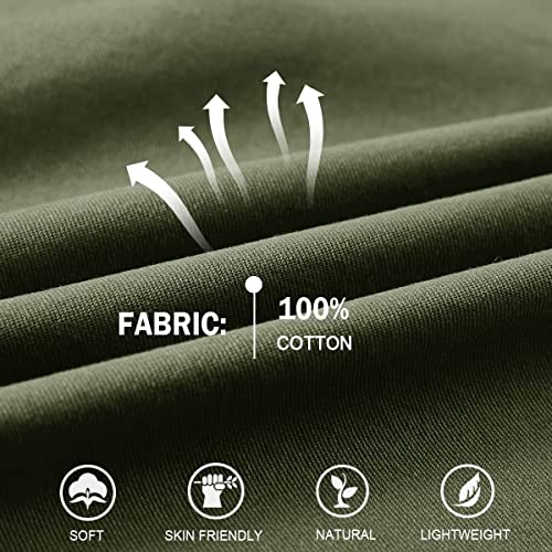 Msmsse Womens Bermuda Casual Shorts For Summer Elastic Cotton Comfy Lightweight Cargo Shorts Army Green 8-10 #TOP1