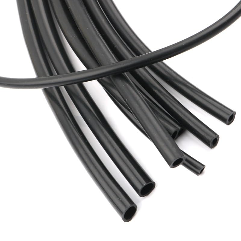 Tubo de silicona negro Manguera de goma flexible 1 2 4 5 6 7 8 9 10 11 12 14 16 mm Tubo de silicona suave flexible(5 Meters,ID 15mm x OD 20mm)