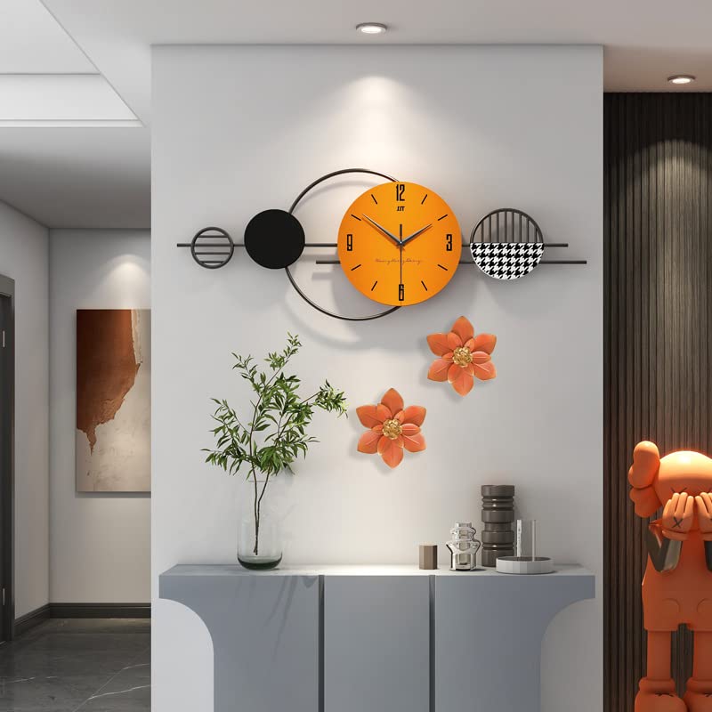 Metall-Wanddeko Blume - Rustikale Blumenskulptur In Schwarz-Gold Für Innen Und Außen