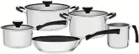 Jogo de Panelas Tramontina Solar Silicone em Aço Inox com Fundo Triplo 5 Peças