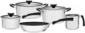 Jogo de Panelas Tramontina Solar Silicone em Aço Inox com Fundo Triplo 5 Peças