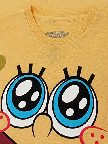Tee Luv Big Boys Spongebob Squarepants Face Shirt - Kids Cartoon Character Shirt2