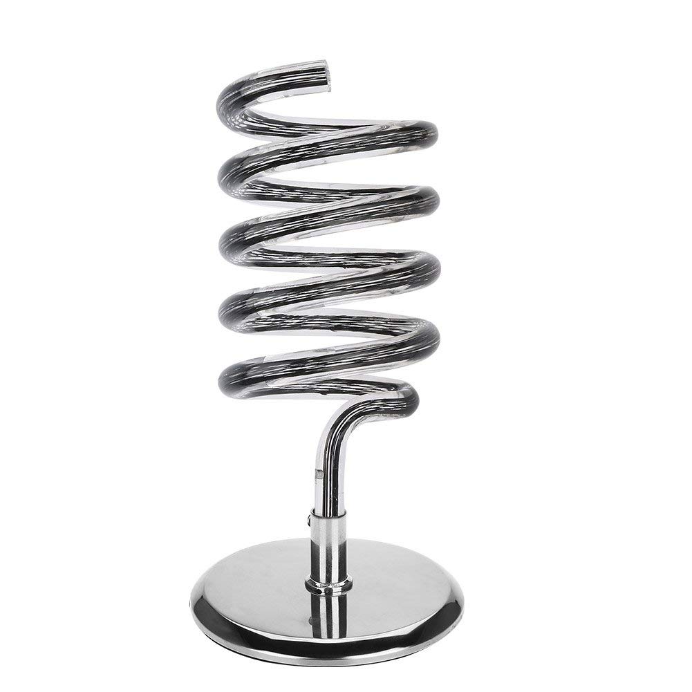 Ejoyous Table Hair Dryer Holder, Spiral Stainless Hair Blow Dryer Holder Countertop Hair Dryer Storage Tool Salon Home Desktop Mount