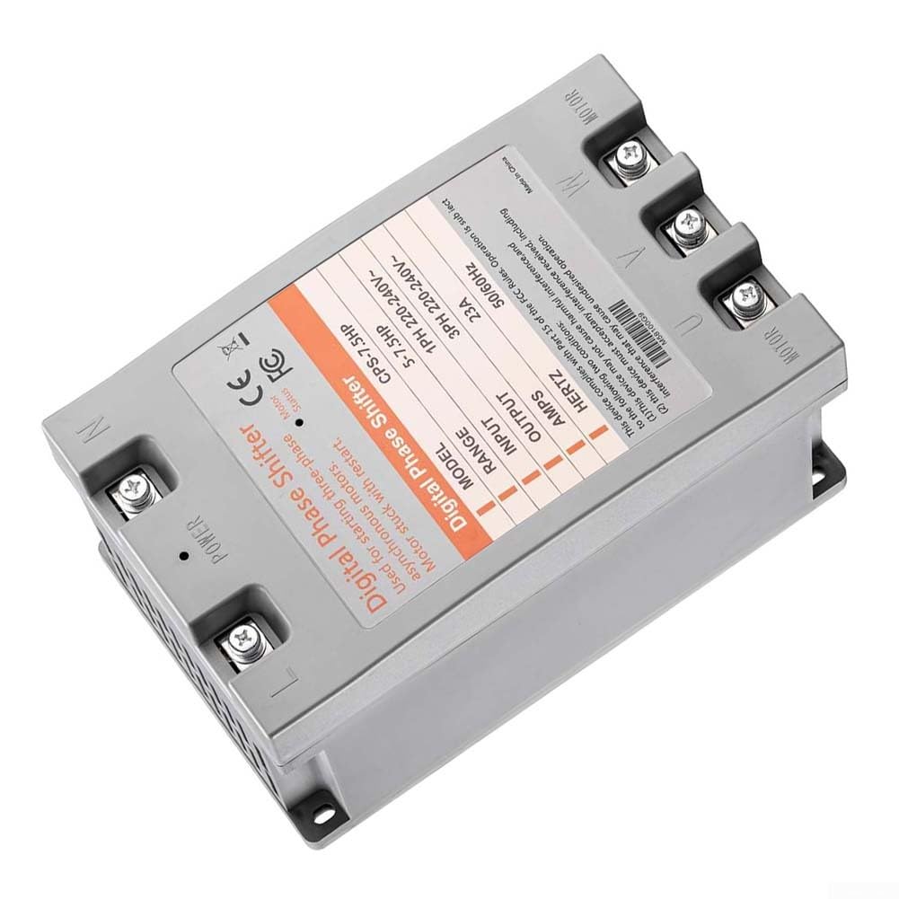 7,5HP Convertitore di fase digitale CPS-7.5HP Monofase a Trifase Trasduttore 220-240V 23A Per Motori Compressori Pompe Seghe Ventilatori Applicazione Commerciale