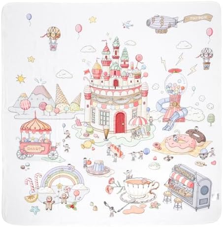 Baby Muslin Swaddle Blanket for Boys & Girls- 47x47 Inch, Nursery Receiving Blanket for Newborn, Ultra-Soft, Breathable, Multi-Use, Machine Washable