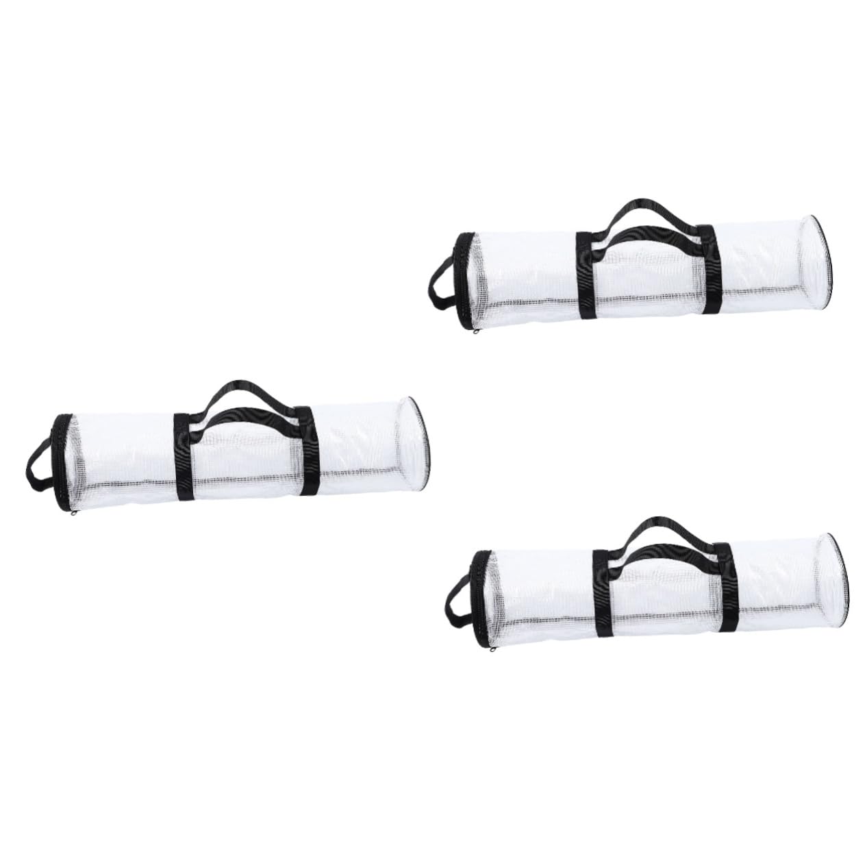 Ipetboom 3pcs Christmas Wrapping Paper Storage Bag Transparent Organizer for Zipper Closure Space-saving Design for Holiday Supplies Convenient Ribbon Storage